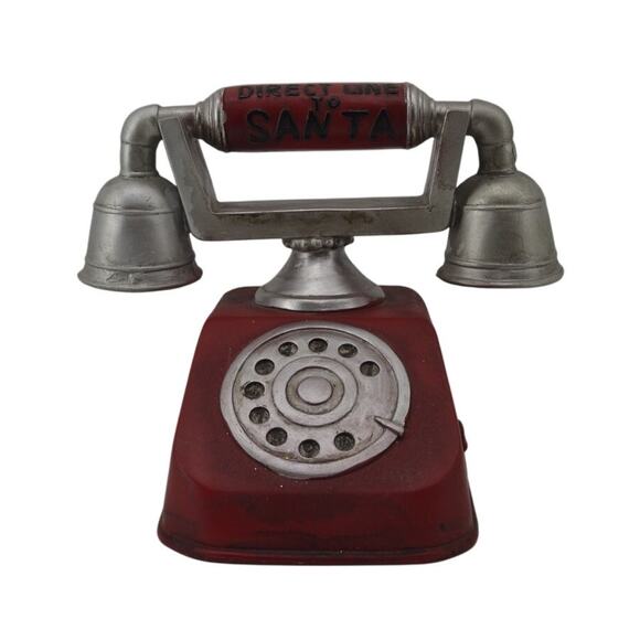 Christmas Holiday Decoration Red Phone Direct Line to Santa - Picture 1 of 9